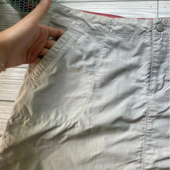 Llbean tan cargo athletic hiking skirt with pockets women’s size 10 - Picture 4 of 13